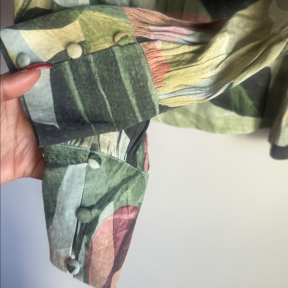 Ted Baker Emilee Leaf Print Top - Picture 13 of 15